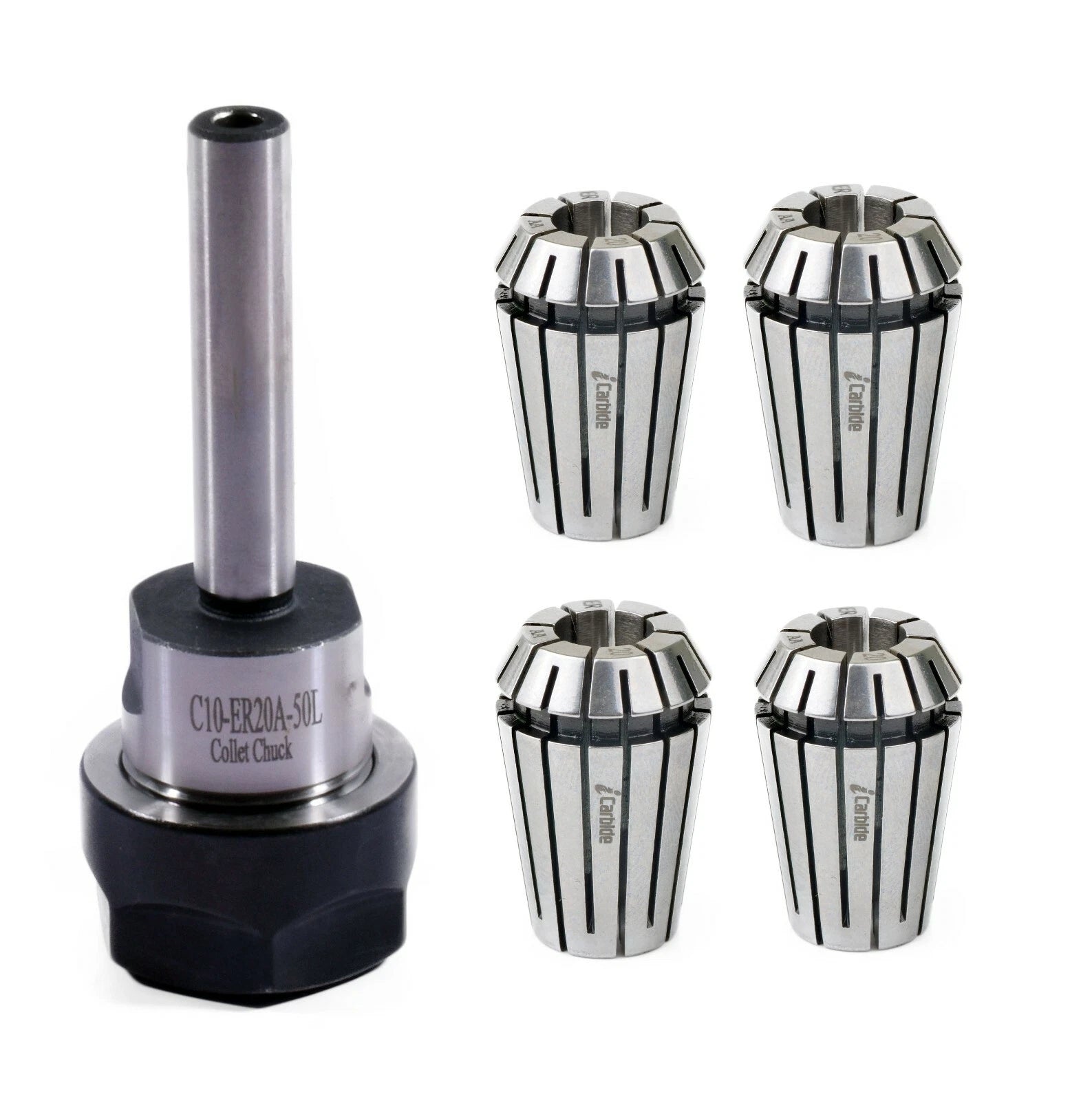 New 10mm Straight Shank Er20 Collet Chuck Tool Holdr Gage Length 50mm