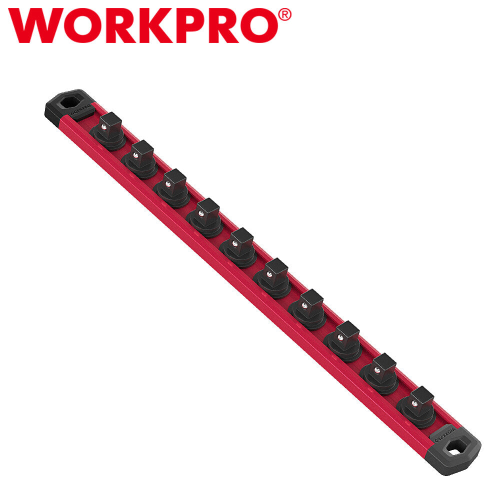 WORKPRO Magnetic Socket Organizer 1/2 Drive Socket Rail Heavy Duty