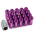 Open End M12x1.25 50mm Tall 25mm Od Purple Aluminum Jdm Lug