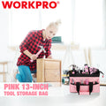 WORKPRO 13-Inch Tool Bag Soft Cloth Wide Mouth Tote by WORKPRO