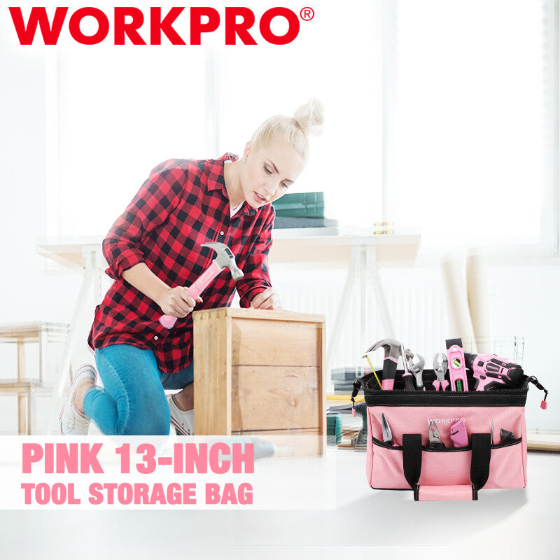 WORKPRO 13-Inch Tool Bag Soft Cloth Wide Mouth Tote by WORKPRO