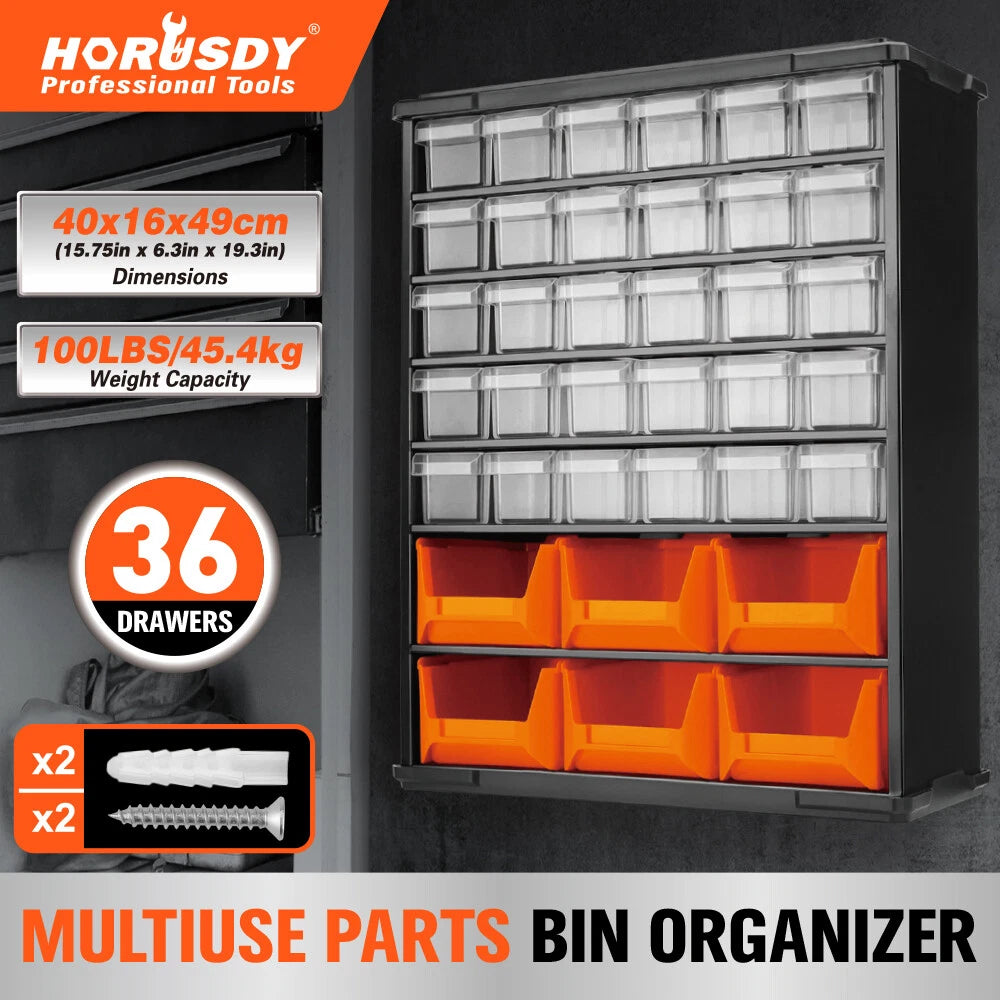 36 Drawer Hardware Storage Box Bins Container Metal | Built Supply Co