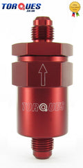 An -6 (6an An6 -06 Jic) Red Anodised Billet Aluminium Fuel Filter 100