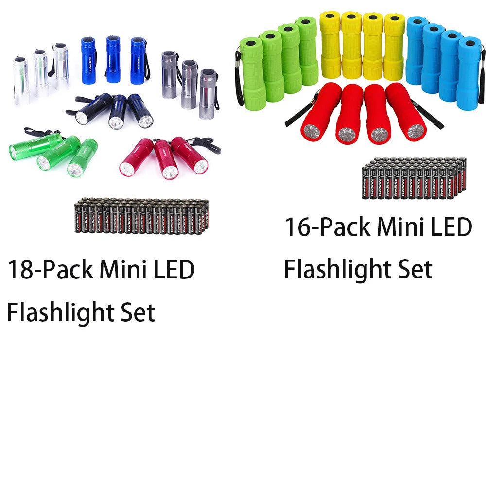 Everbrite 16-pack/18-pac<wbr/>k Mini Led Flashlight Set Assorted
