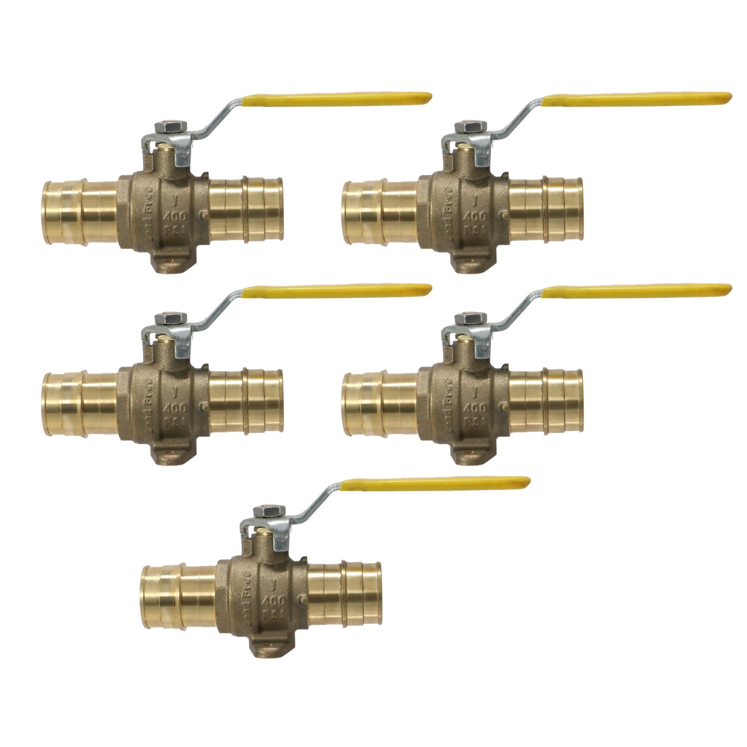 5 Pack XFITTING Pex A Ball Valve w/ Drop Ear, 1", Expan