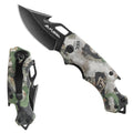 FLISSA 2.5" Mini Folding Pocket Knife Stainless Steel Drop Point Blade W/Breaker