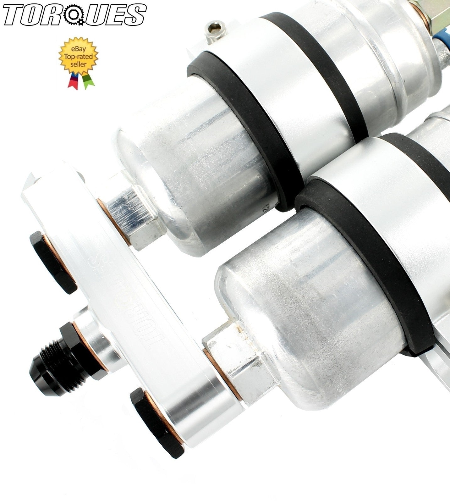 Twin Fuel Pump Billet Aluminium Assembly Inlet Manifold Fits Bosch 044