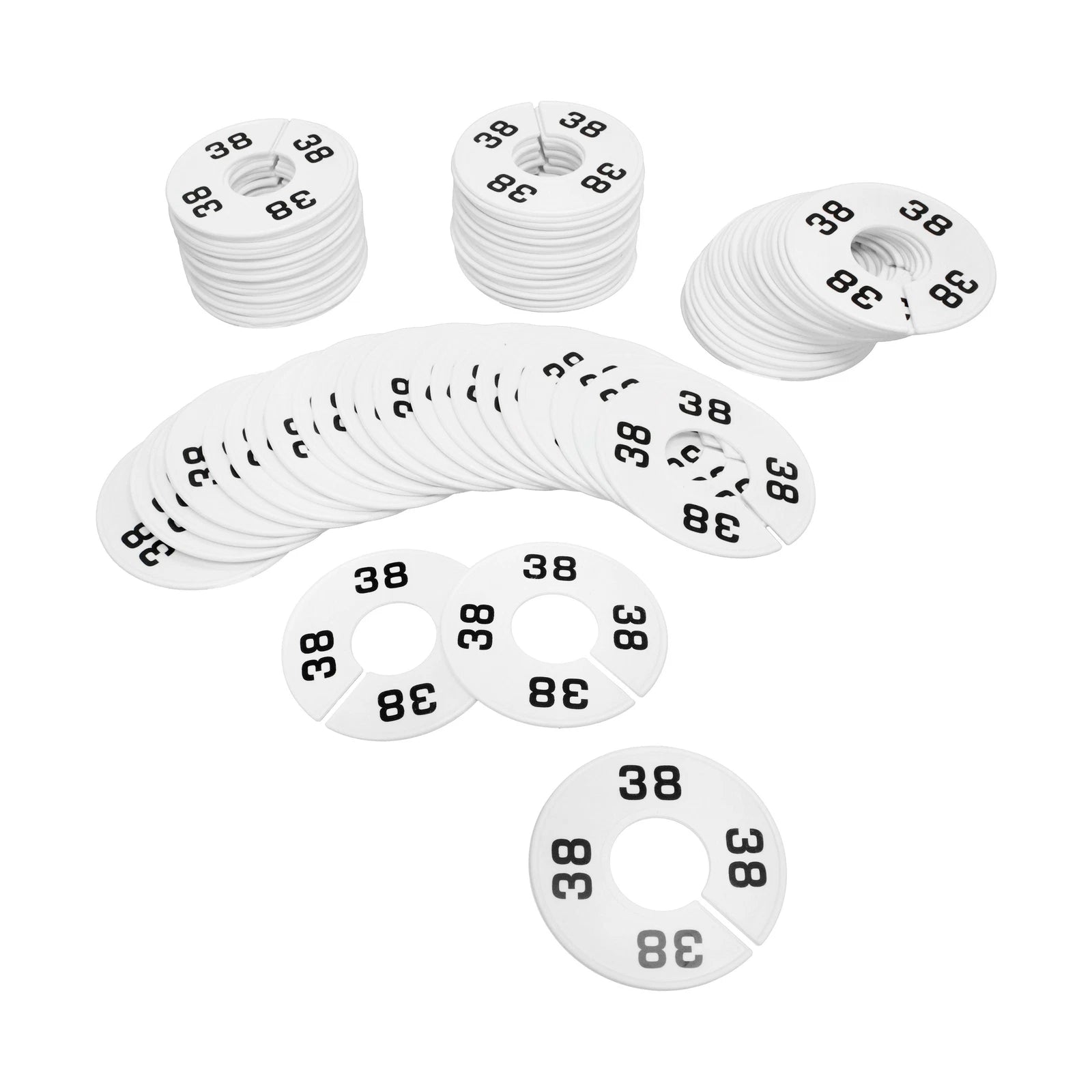 Hangers Retail Clothing Rack 3-1/2" Round Plastic Size 38 Dividers