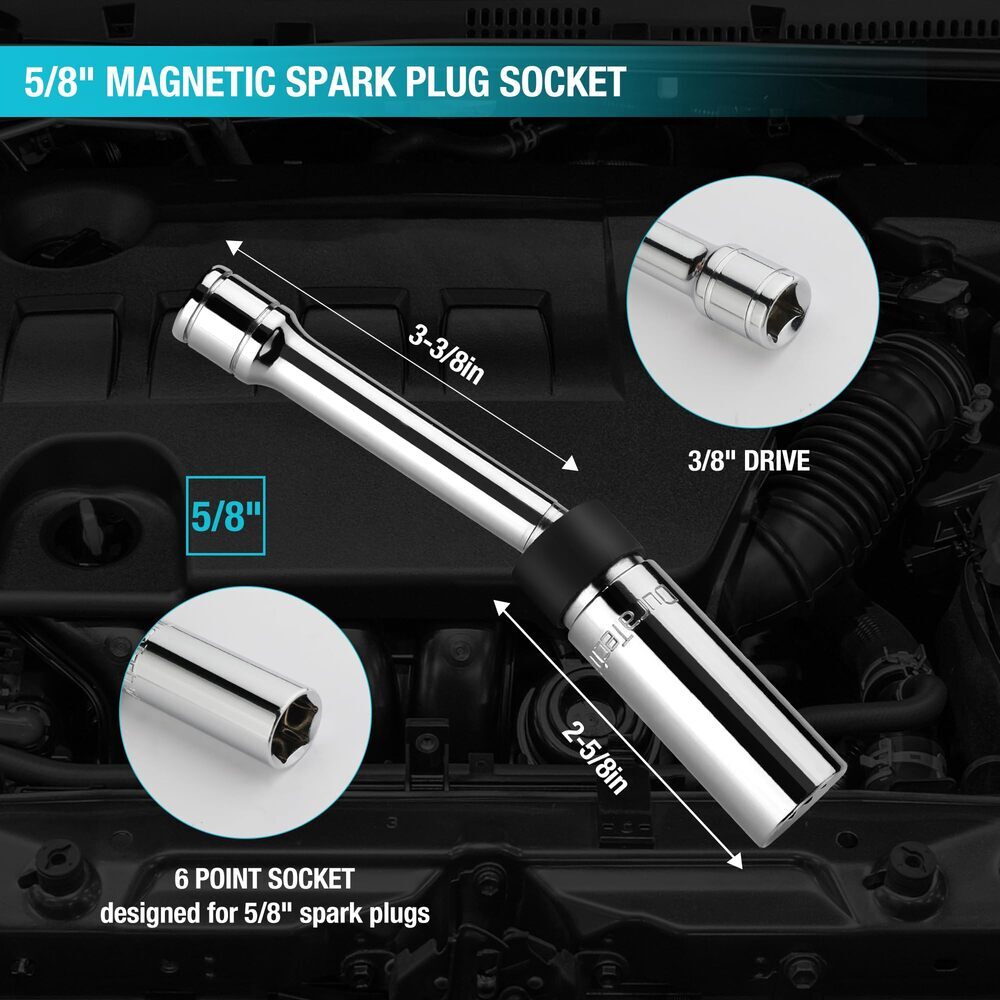 DURATECH 5/8-Inch Swivel Magnetic Spark Plug Socket by DURATECH