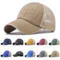 Cool And Casual Men's Trucker Hat Washed Cotton Baseball Cap With