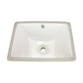 Pool Rectangular Undermount Bathroom Vanity Sink 18" X 13" X 7" Ivory