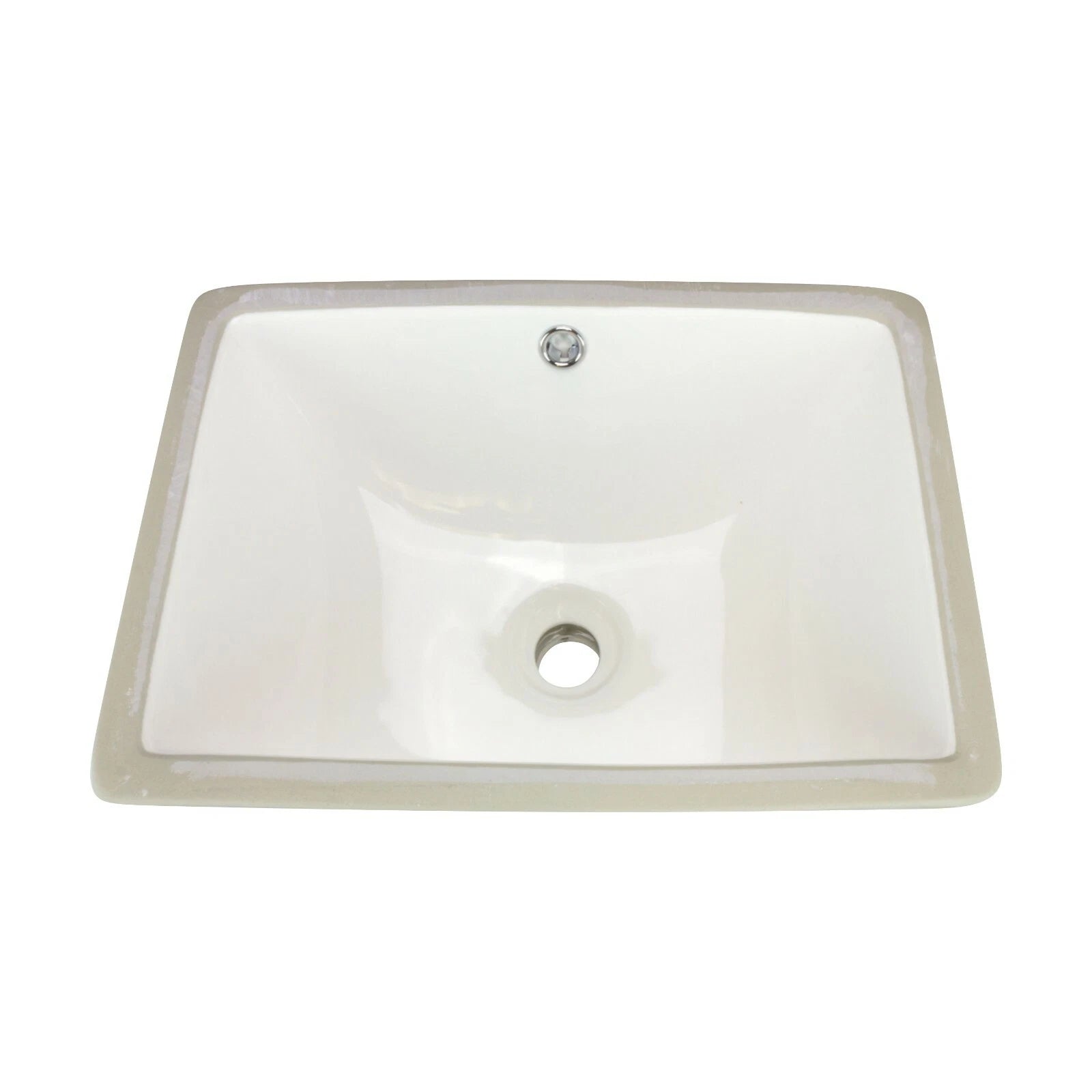 Pool Rectangular Undermount Bathroom Vanity Sink 18" X 13" X 7" Ivory