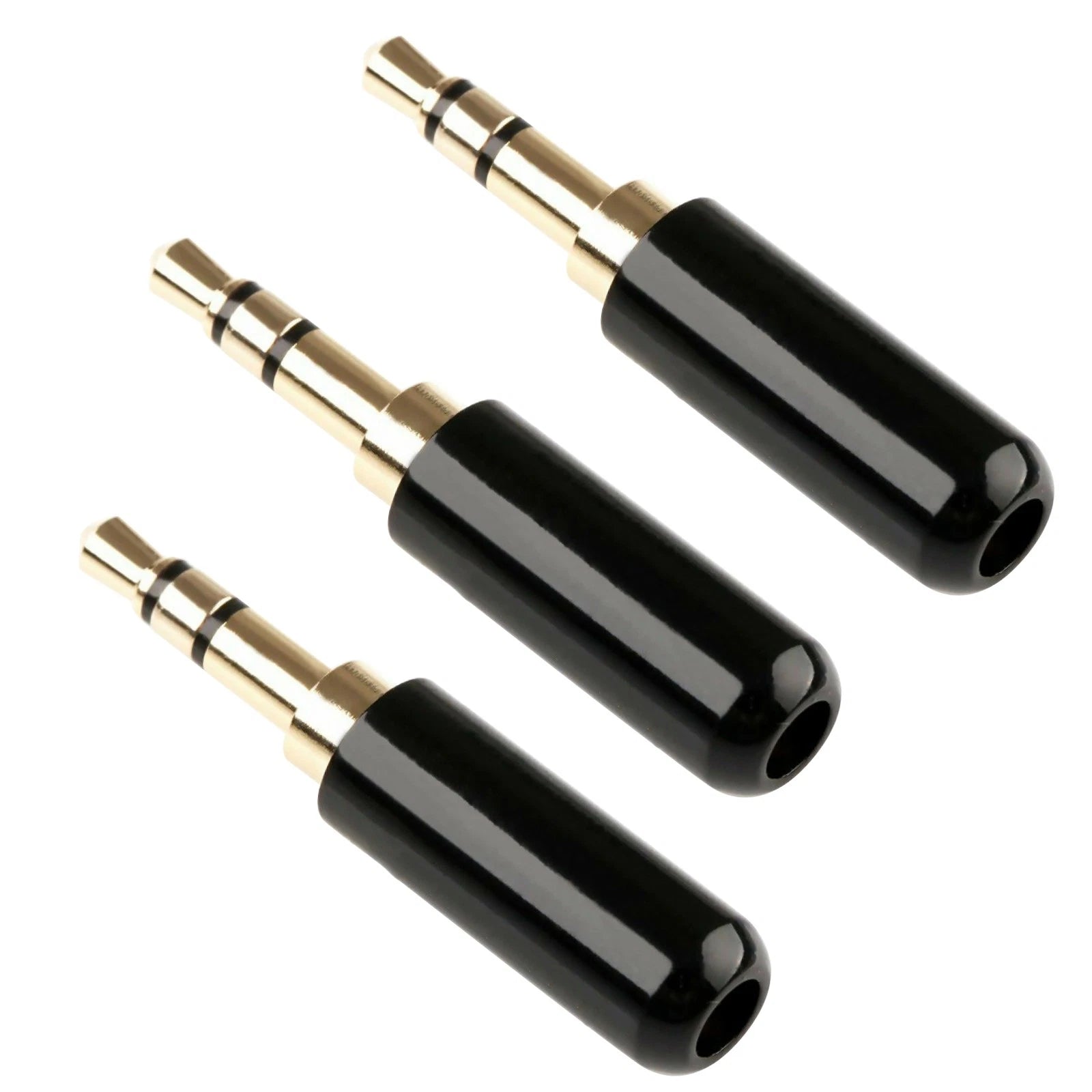 3.5mm Gold Plated Copper Male Stereo Mini Jack Plug Soldering
