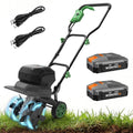 Workprox 40V Cordless Tiller Cultivator 16 Steel Tines 12-inch Garden