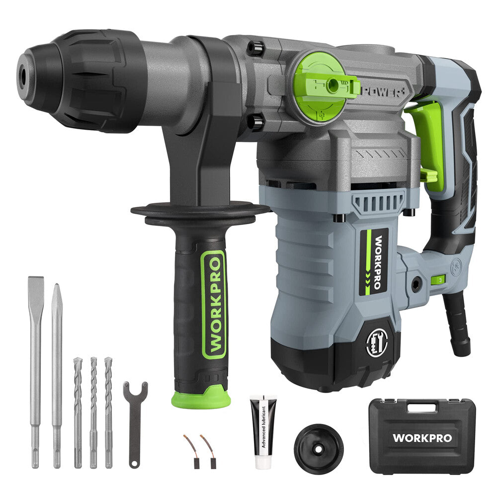 WORKPRO 1-1/4 Inch SDS-Plus Rotary Hammer Drill 12.5AMP by WORKPRO
