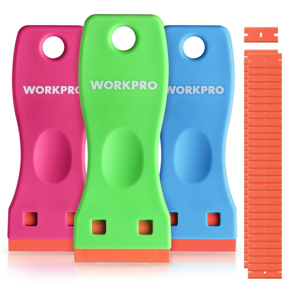 WORKPRO 3-Piece Plastic Razor Blade Scraper by WORKPRO