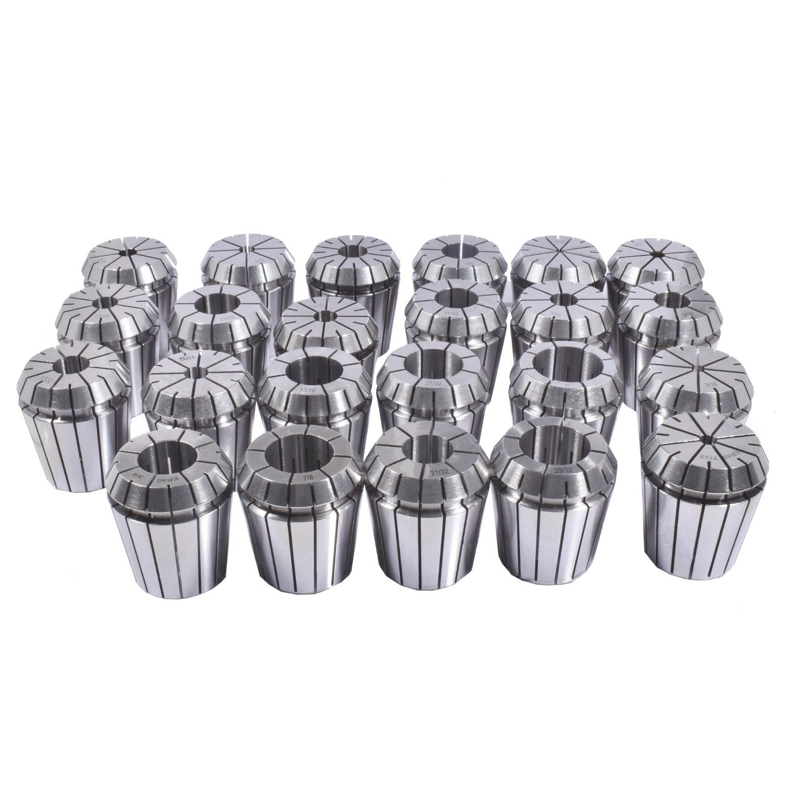 Precision 23pcs Er40 Collet Set 1/8 To 1" Tir0.0002" / 5μM CNC