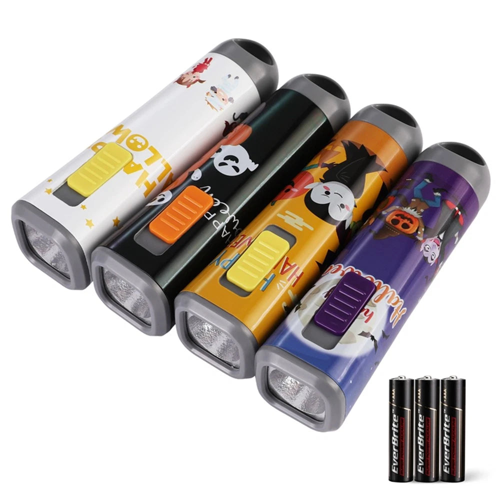 Everbrite 4-pack Halloween Led Flashlight Handheld Torch W/lanyard