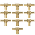 XFITTING 3/8" x 3/8" x 1/2" Pex B Tee 10 Pack