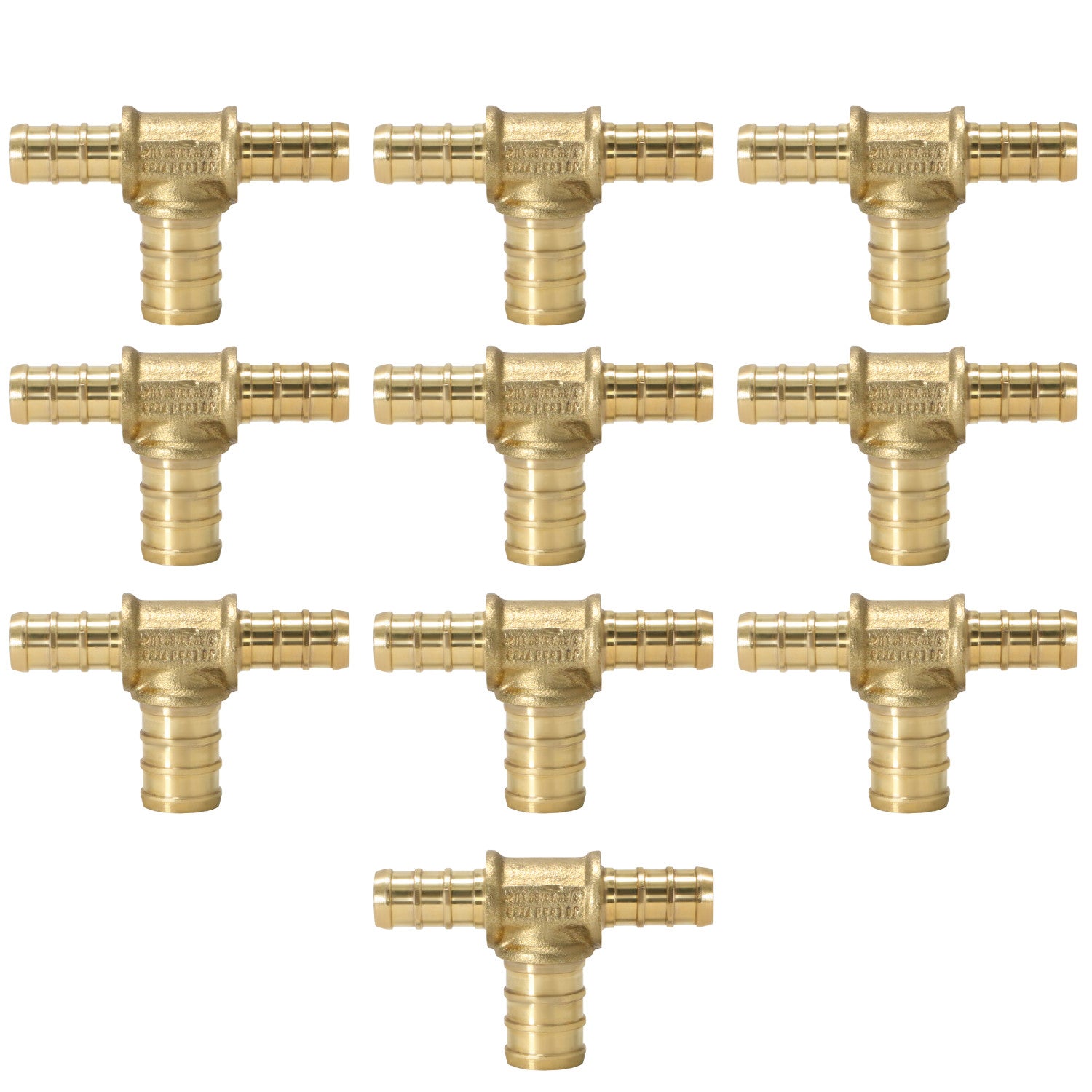 XFITTING 3/8" x 3/8" x 1/2" Pex B Tee 10 Pack