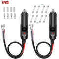 2pack 12V 15a Fused Car Cigarette Lighter Adapter Power Male Plug