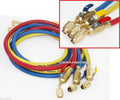5ft HVAC 1/4" 600PSI Charging Hoses with Compact Ball Valve by Unbranded