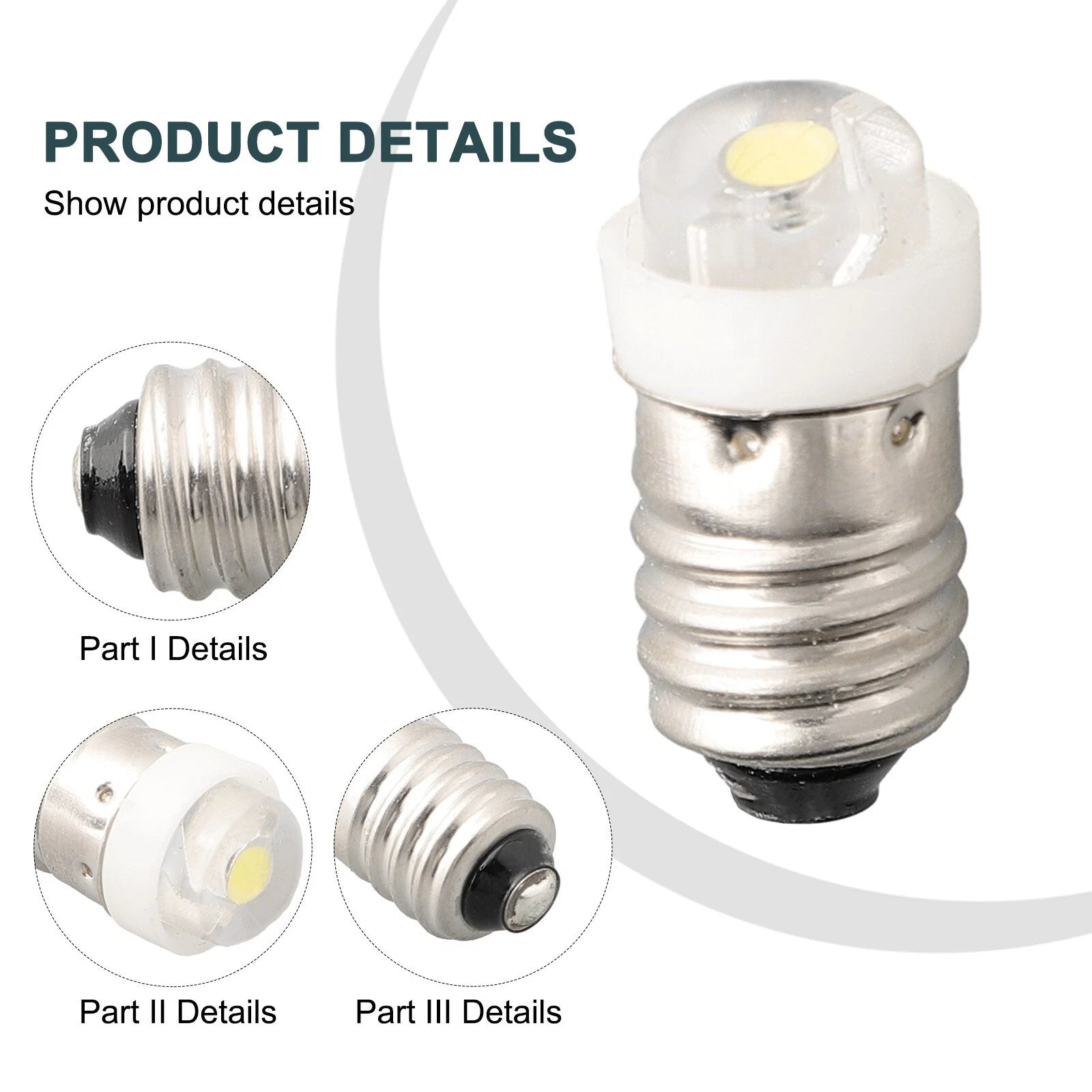 Brand New Light Bulb Flashlight Grass+metal Replacement White Led