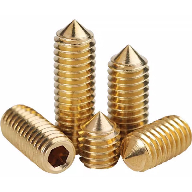 DIN914 Hex Socket Grub Screw Solid Brass M3-M6