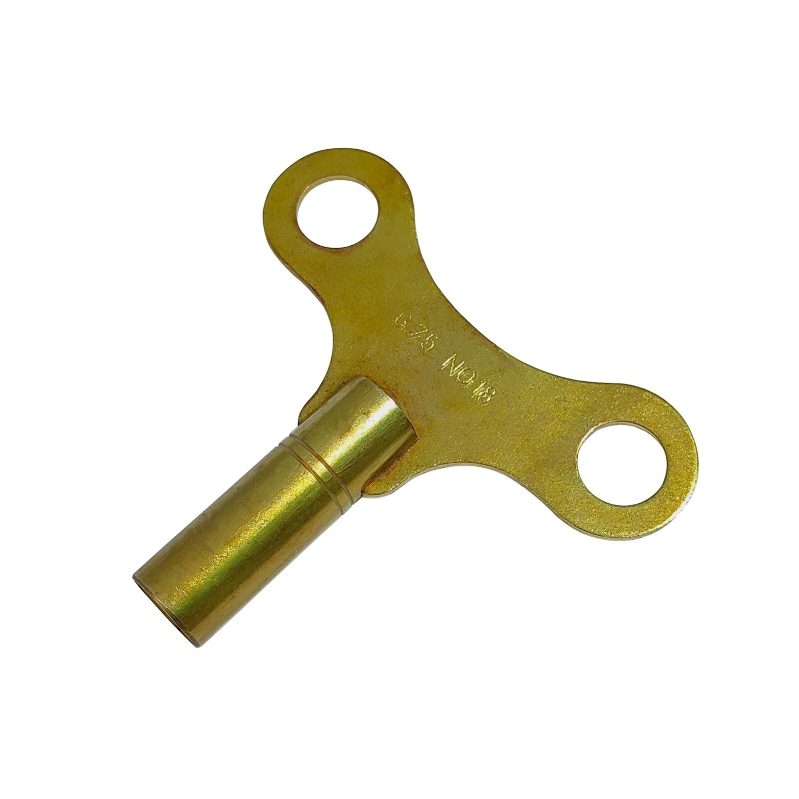 Brass Replacement Clock Key For Key Wind Clocks Size 18 / 6.75 Mm -