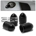 Aluminum Bullet Style Tire/rim Valve Air Port Cover Stems Cap Black