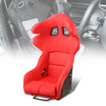1-piece Universal Microfiber Suede Fixed Position Racing Bucket Seat