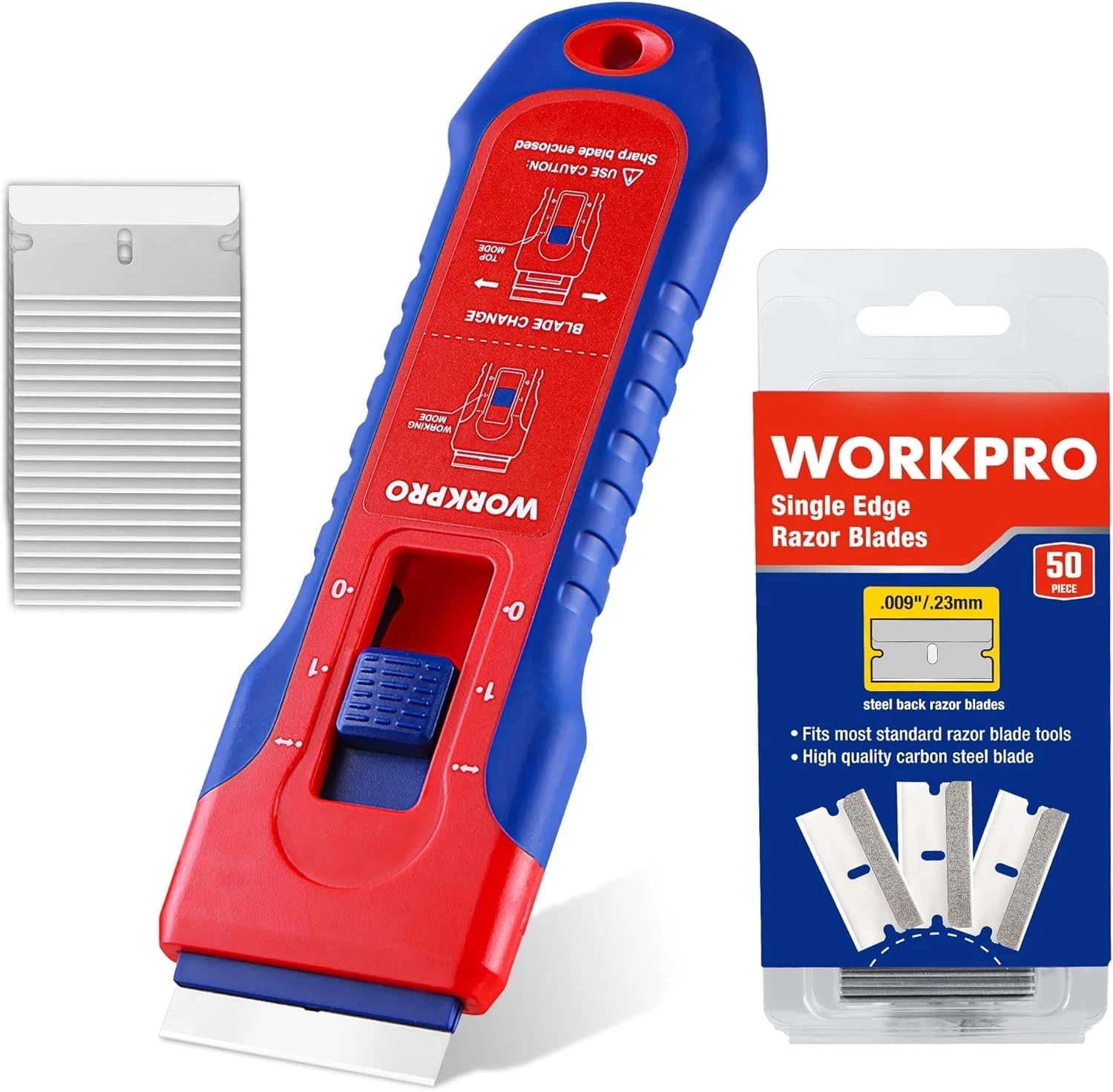 Workpro Retractable Razor Blade Scraper Blade Storage Cleaning