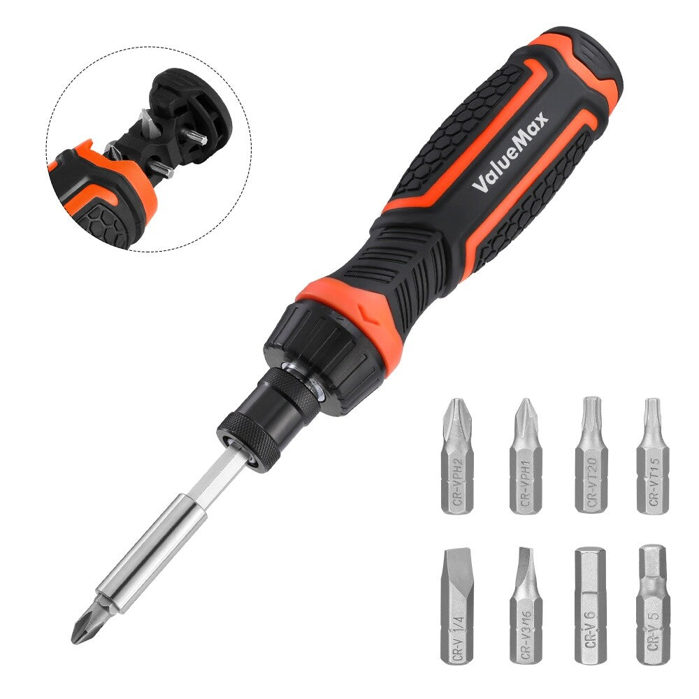 Valuemax 9-In-1 Multi Bit Ratcheting Screwdriver Set by Valuemax