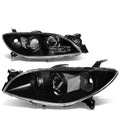 Fit 2004-2009 Mazda 3 Black Housing Clear Side Euro | Built Supply Co