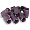1/4" x 1/2" Aluminum Oxide Spiral Bands, No Lap Sanding Sleeves - 10