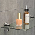 Polished Chrome Adjustable Glass Shelf Support Bracket Wall Mount