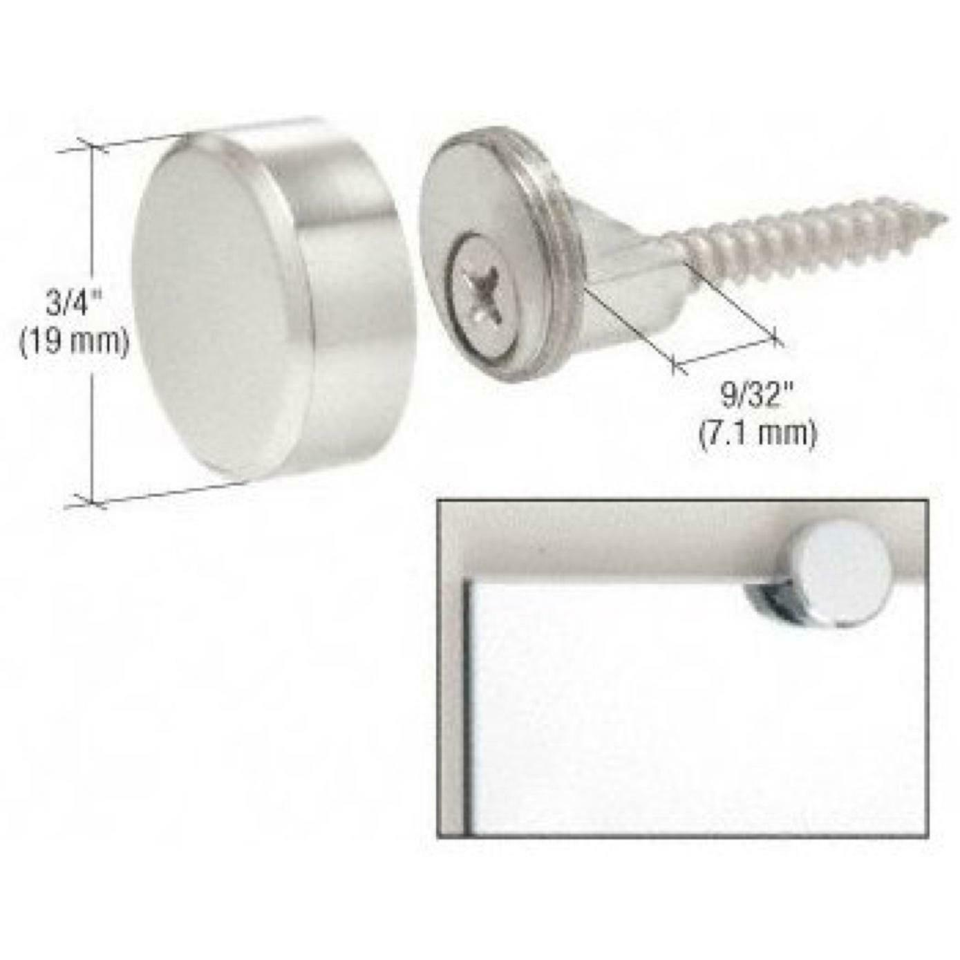Crl Chrome Brass Round Mirror Edge Fixings Clips | Built Supply Co