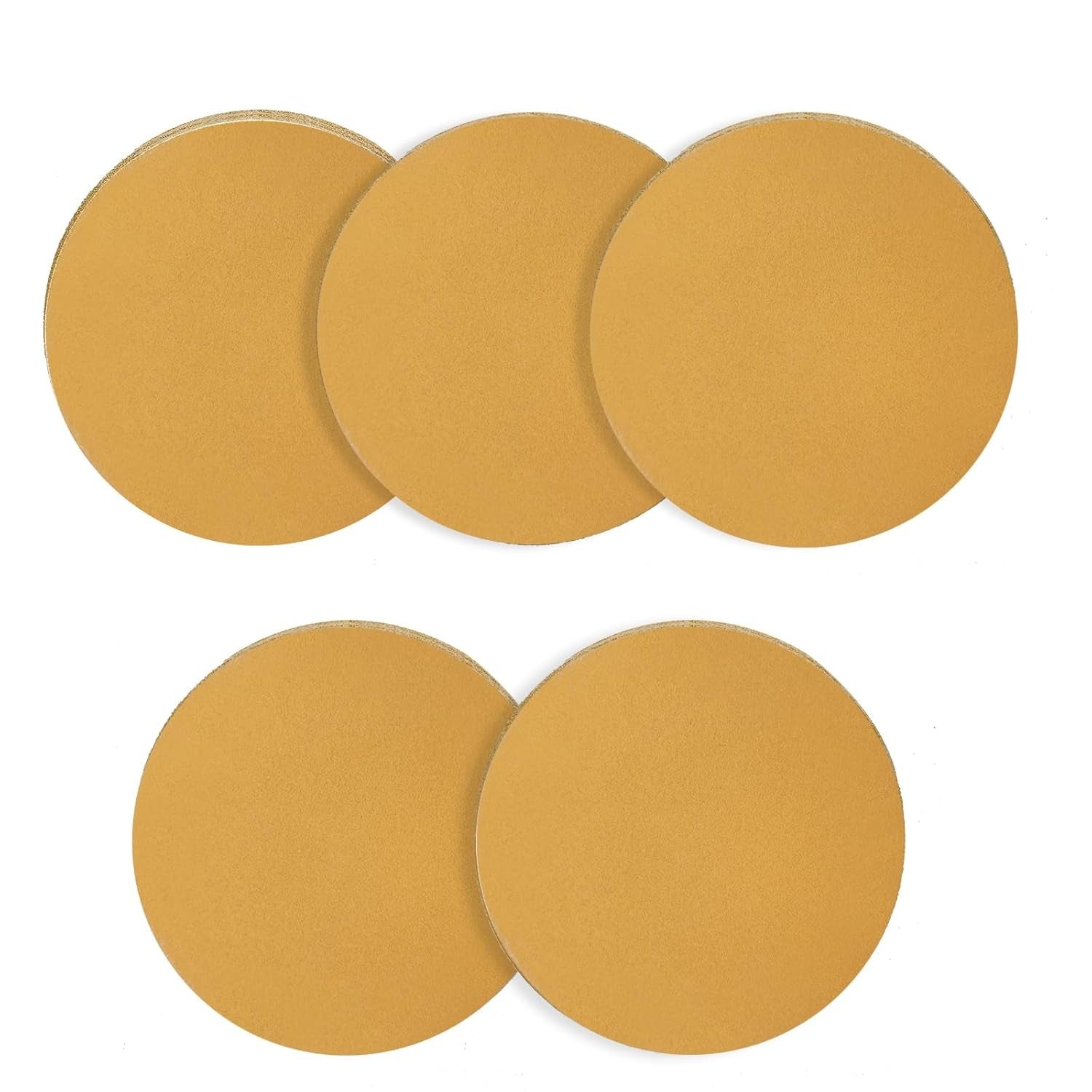 25PCS 6in 0-H Gold Aluminum Oxide 150MM Sanding Disc 120Grit Hook Loop