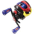 Red Blue M4 Baitcasting Reel Metal Frame Spool For Smooth Light-lure