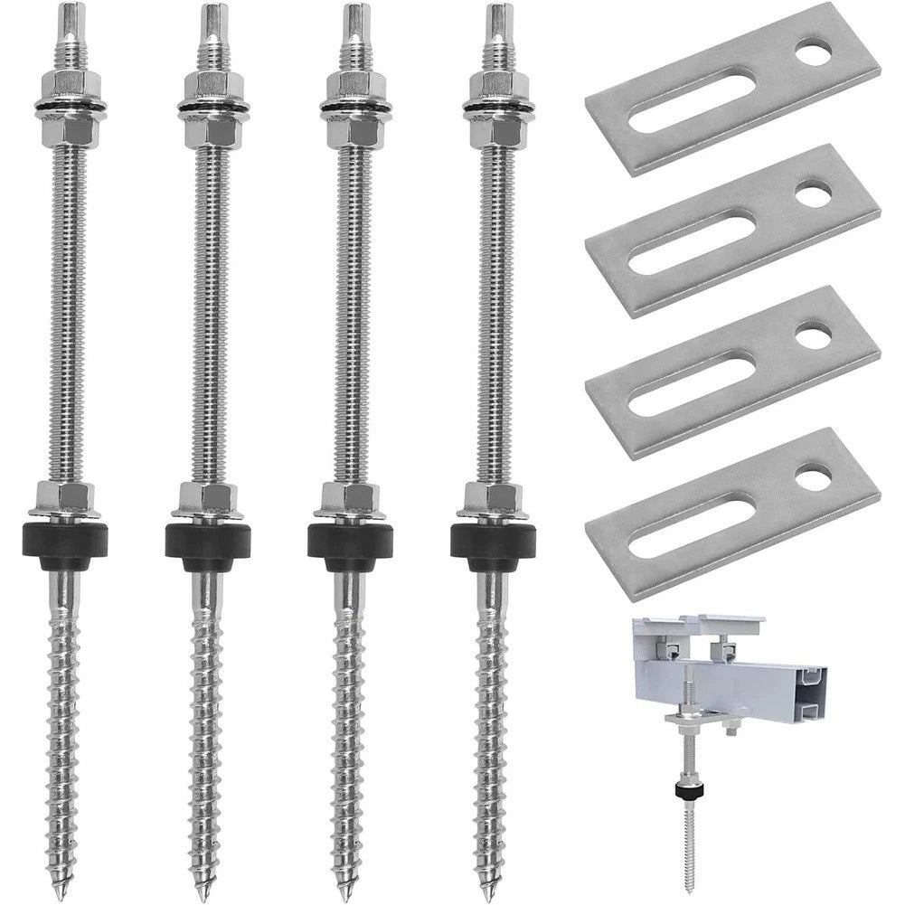 Wood Fastener Solar Panel Installation Aluminum Components Quick