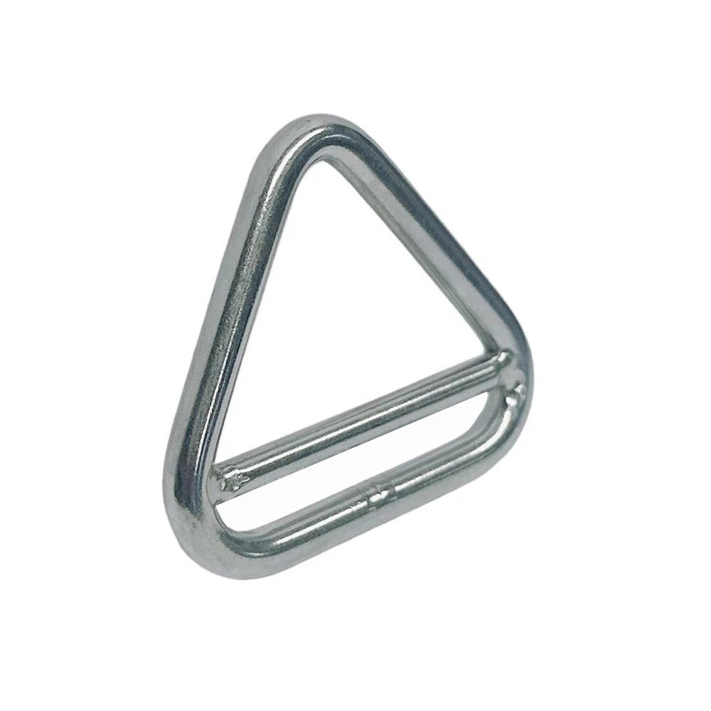 Stainless Steel Triangle Ring Welded Link Connect With Cross Bar 1/4"