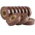 10-Pack Brown Electrical Tape Waterproof, 3/4 in X 66Ft, Industrial