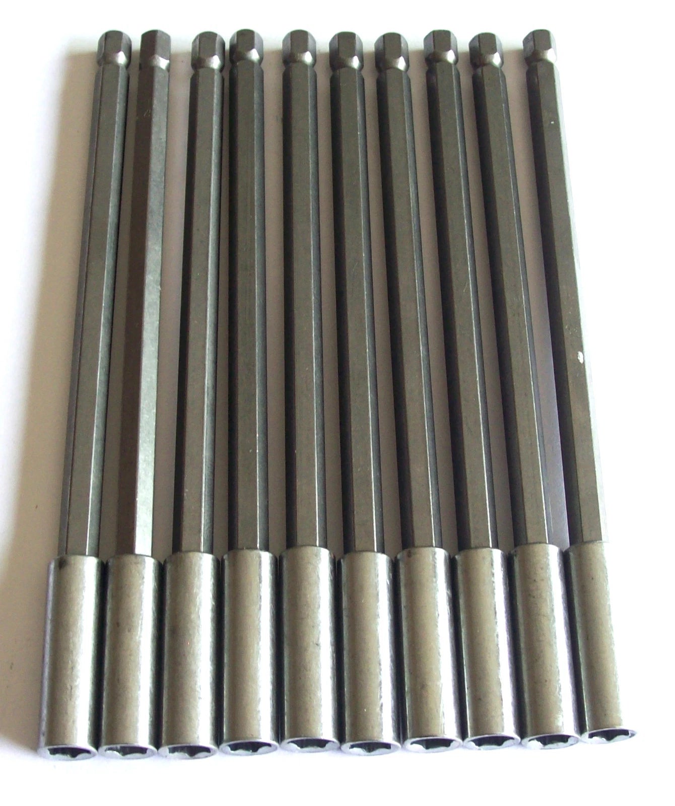 Qty 10 6" 1/4" Hex Magnetic Extension Screw Bit Holder