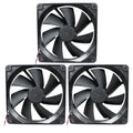 3 Pack 120mm Computer Case Fan Y.s. Tech Dc Brushless Km121225ls 4
