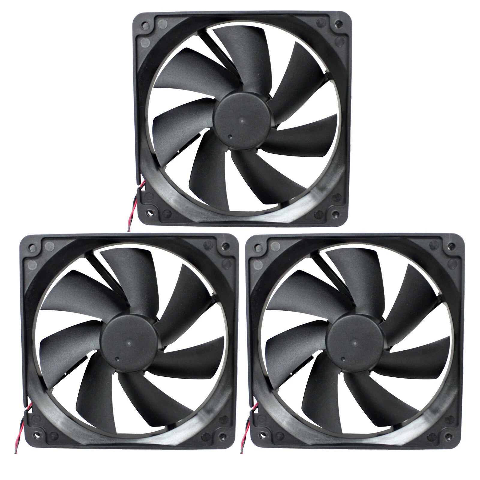 3 Pack 120mm Computer Case Fan Y.s. Tech Dc Brushless Km121225ls 4