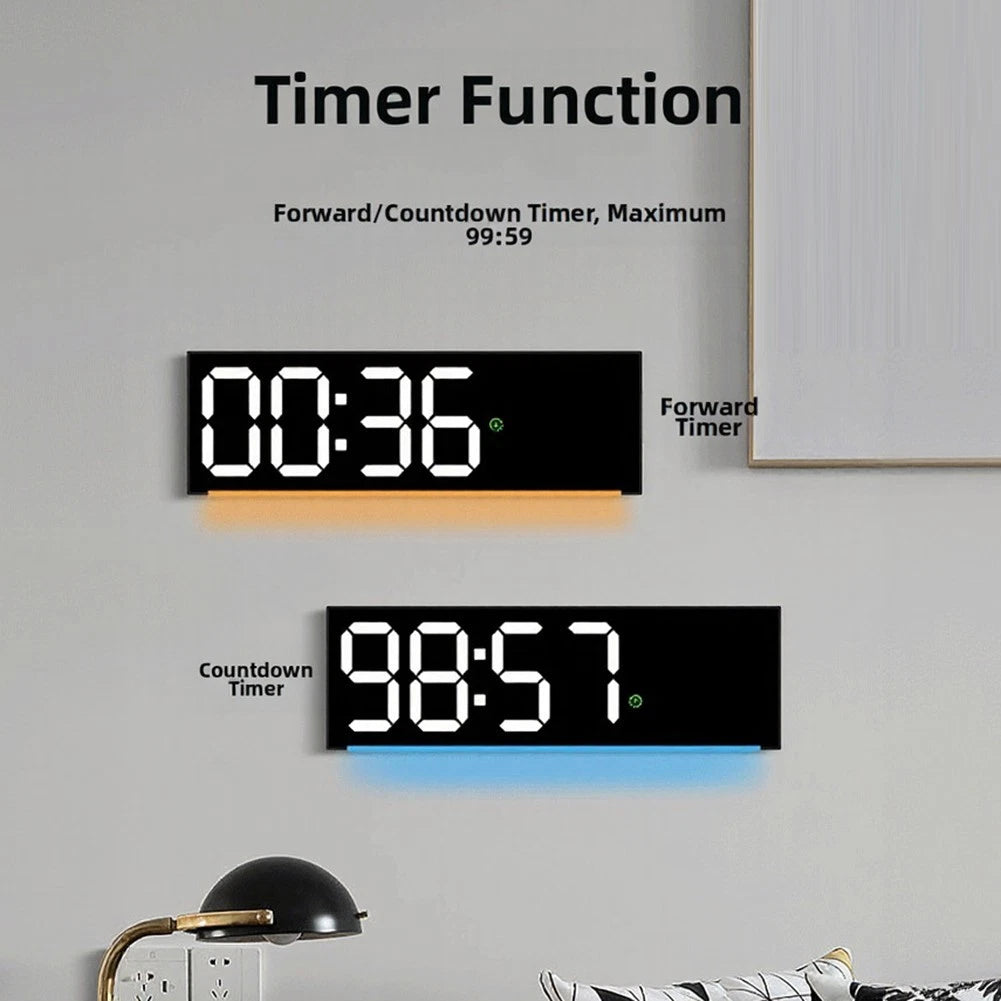 Digital Led Clock With Positive Reverse Countdown Timer Time Date