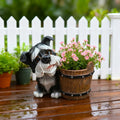 Yorkie Dog Resin Flowerpot Functional And Decorative For Home And