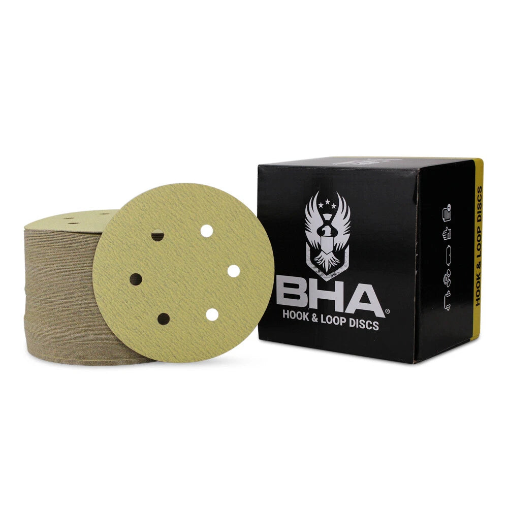 100 Pack - 6" Inch 6 Holes 80 Grit Hook &amp; Loop Sanding Discs Orbital DA Disks