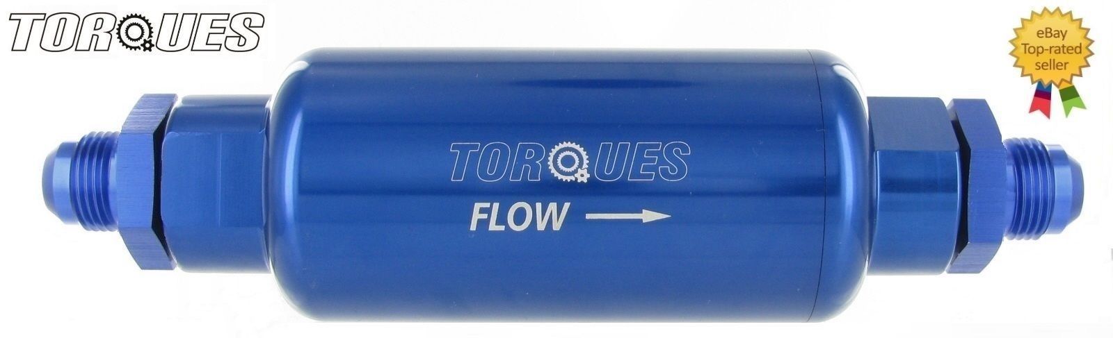 AN -8 (AN8 JIC -08) Blue Anodised Billet Fuel Filter 30 Micron