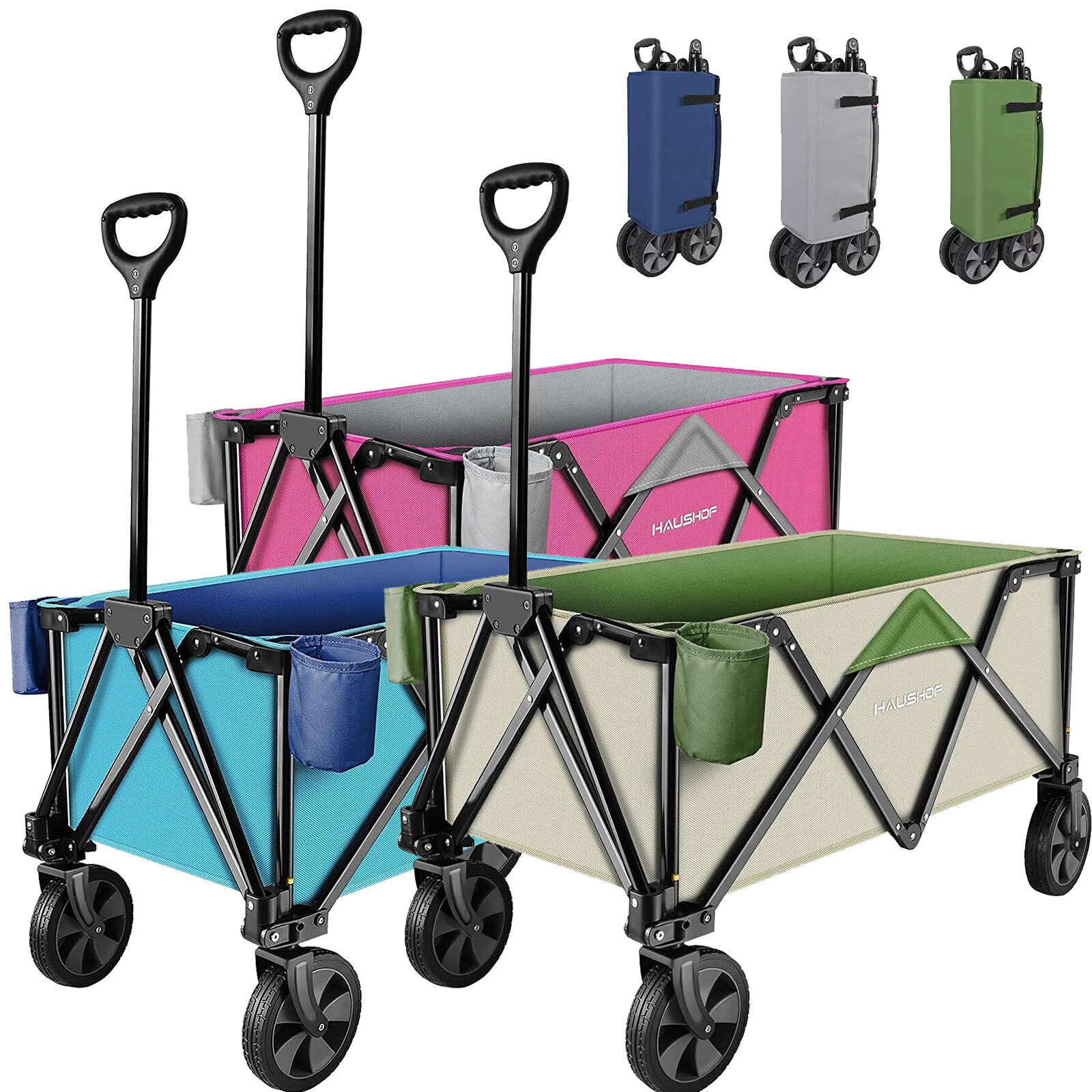 Haus Hof Heavy Duty Collapsible Utility Wagon by Haus Hof